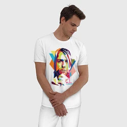 Пижама хлопковая мужская Kurt Cobain: Colors, цвет: белый — фото 2