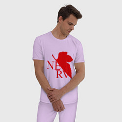 Пижама хлопковая мужская Евангелион NERV, цвет: лаванда — фото 2