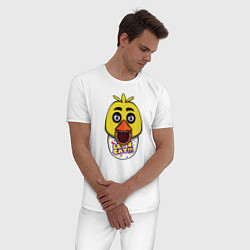 Пижама хлопковая мужская Chica FNAF, цвет: белый — фото 2