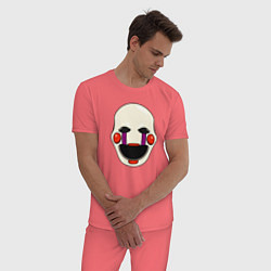 Пижама хлопковая мужская Puppet FNAF Марионетка, цвет: коралловый — фото 2