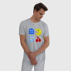 Пижама хлопковая мужская Pac-Man Pack, цвет: меланж — фото 2