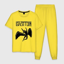 Пижама хлопковая мужская Led Zeppelin Swan, цвет: желтый