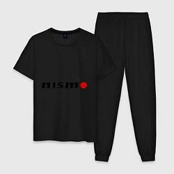 Пижама хлопковая мужская Nissan nismo, цвет: черный