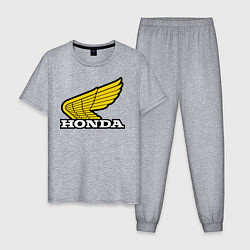 Пижама хлопковая мужская Honda, цвет: меланж