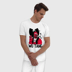 Пижама хлопковая мужская Wu-Tang Clan: Street style, цвет: белый — фото 2