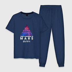 Пижама хлопковая мужская 30 STM: cosmos, цвет: тёмно-синий