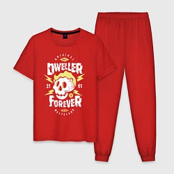 Пижама хлопковая мужская Dweller Forever, цвет: красный