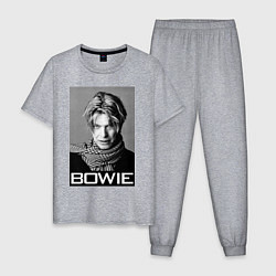 Пижама хлопковая мужская Bowie Legend, цвет: меланж
