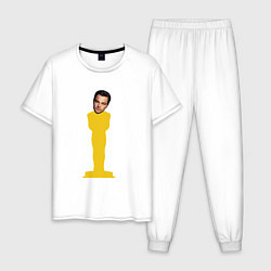 Пижама хлопковая мужская Oscar Dicaprio, цвет: белый
