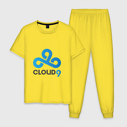 Пижама хлопковая мужская Cloud9, цвет: желтый
