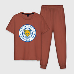 Пижама хлопковая мужская Leicester City FC цвета кирпичный — фото 1