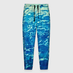 Брюки на резинке мужские Волны, цвет: 3D-принт