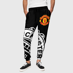 Брюки на резинке мужские Man United: Black Collection, цвет: 3D-принт — фото 2