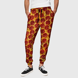 Брюки на резинке мужские Пицца пепперони, цвет: 3D-принт — фото 2