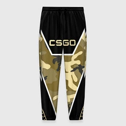 Брюки на резинке мужские CS:GO Khaki Camo, цвет: 3D-принт