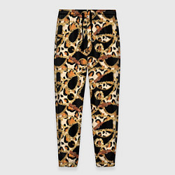 Брюки на резинке мужские Versace Леопардовая текстура, цвет: 3D-принт