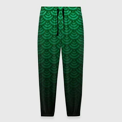 Мужские брюки Узор зеленая чешуя дракон