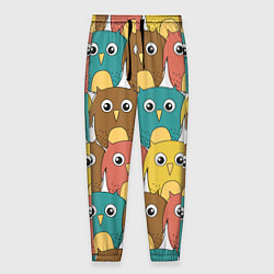 Мужские брюки Разноцветные совы