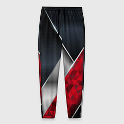 Мужские брюки 3D BLACK AND RED METAL
