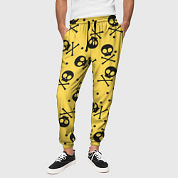 Брюки на резинке мужские Череповый фон Черепа, цвет: 3D-принт — фото 2