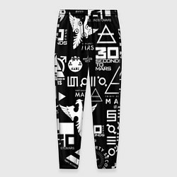 Мужские брюки 30 Seconds to Mars: Паттерн логотипов