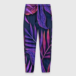 Мужские брюки Neon Tropical plants pattern