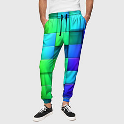 Брюки на резинке мужские Color geometrics pattern Vanguard, цвет: 3D-принт — фото 2