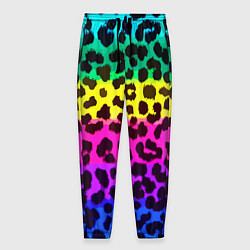 Брюки на резинке мужские Leopard Pattern Neon, цвет: 3D-принт