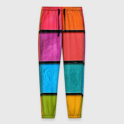 Брюки на резинке мужские Абстрактный набор красок-паттернов, цвет: 3D-принт