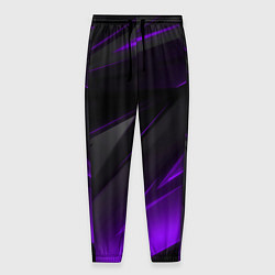 Мужские брюки Черно-фиолетовая геометрическая абстракция