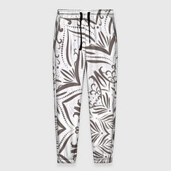Брюки на резинке мужские Кружево мандал, цвет: 3D-принт