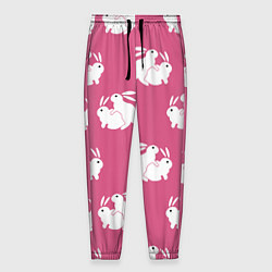 Мужские брюки Сексуальные кролики на розовом