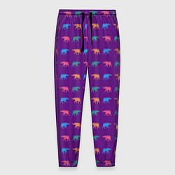 Мужские брюки Разноцветные слоны