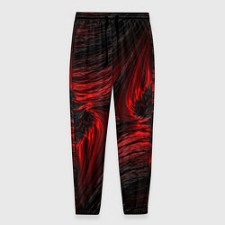 Брюки на резинке мужские Red vortex pattern, цвет: 3D-принт