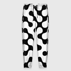 Мужские брюки Чёрно-белый растровый узор