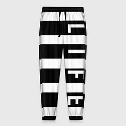 Брюки на резинке мужские Полосатая, цвет: 3D-принт