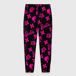 Мужские брюки Барби паттерн черно-розовый