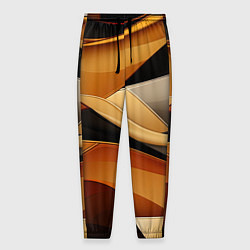 Мужские брюки Желтая и черная абстракция