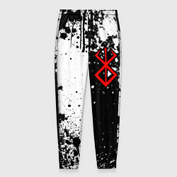 Мужские брюки Берсерк знак жертвы - черно-белые брызги