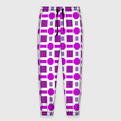 Мужские брюки Фиолетовые кирпичики и белые полосы