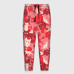Мужские брюки Розовый кошачий комуфляж