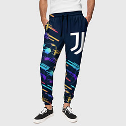 Брюки на резинке мужские Juventus градиентные мячи, цвет: 3D-принт — фото 2