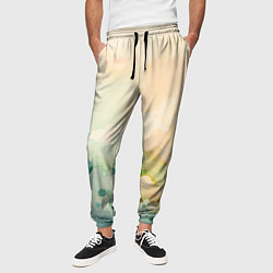 Брюки на резинке мужские Светлая акварель, цвет: 3D-принт — фото 2