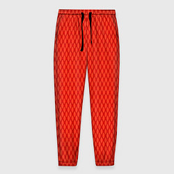 Брюки на резинке мужские Сочный красный паттерн сетка, цвет: 3D-принт