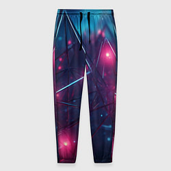 Брюки на резинке мужские Конструкция с ярким свечением, цвет: 3D-принт