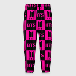 Мужские брюки BTS pattern pink logo