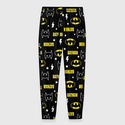 Брюки на резинке мужские Бэтмен узор, цвет: 3D-принт