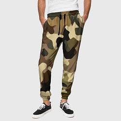 Брюки на резинке мужские Милитари камуфляж, цвет: 3D-принт — фото 2