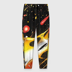 Брюки на резинке мужские Текстура краска, цвет: 3D-принт