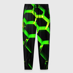 Брюки на резинке мужские Neon Honeycombs 2, цвет: 3D-принт